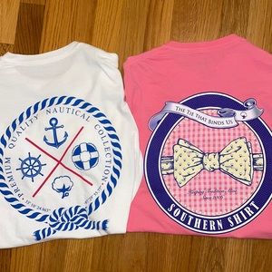 Bundle of 2 Southern Shirt Co. Preppy T-Shirts S